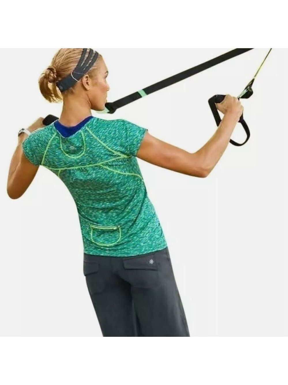 Athleta Pop Space Dye Athletic Tee
